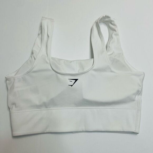 Gymshark Longline Sports Bra Medium Support White Size Small - Picture 2 of 8